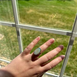 22k karat gold ring with opal stone